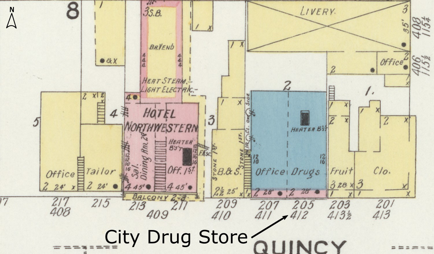 Sanborn map - Nov 1907