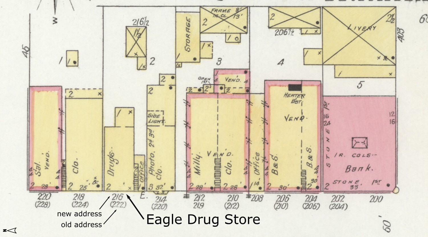 Sanborn map, North 5th St., Red Jacket - May 1908